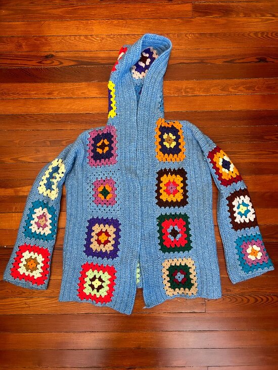 Vintage Sweaters - Granny Square Sweater